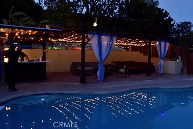 Great cabana area around pool for entertaining large groups