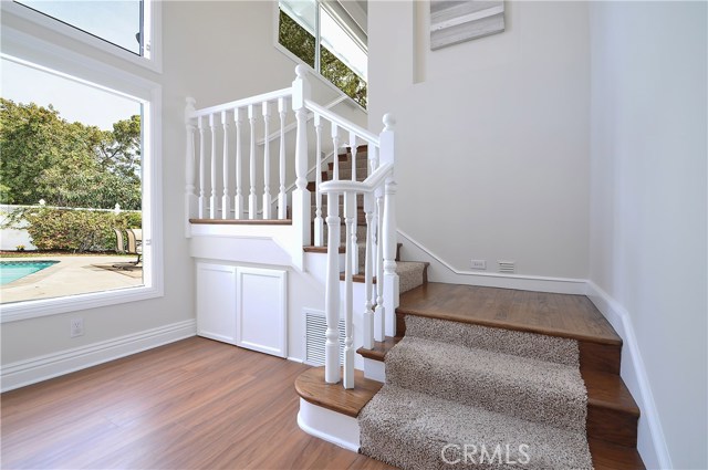 Stairwell to family/game room