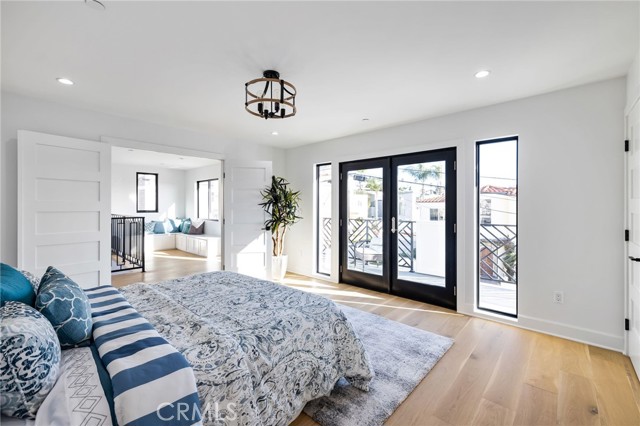 Spacious bedroom with private bath and balcony