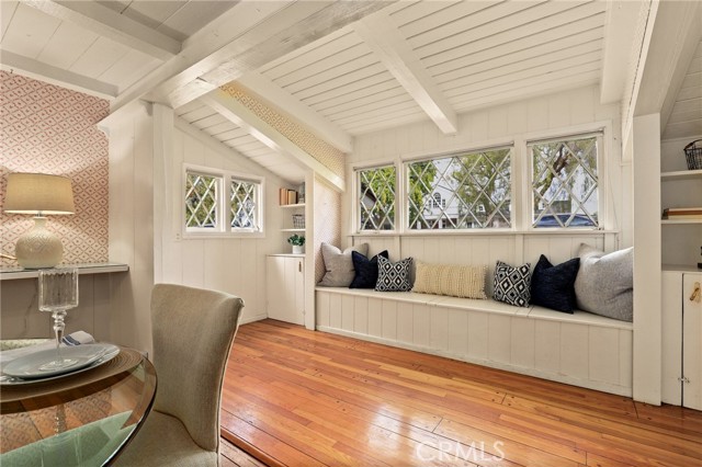 Such a great reading/sitting nook....could easily be converted into an office, gym, meditation room or homework area for the kiddos....possibilities are endless!