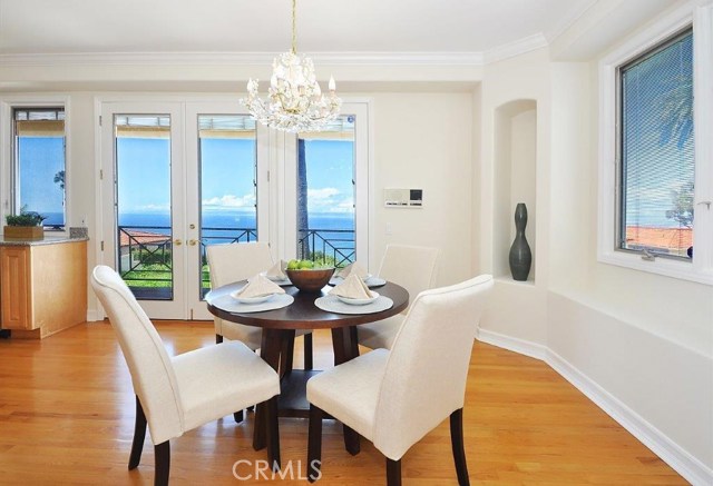 Breakfast Nook Opens to Balcony