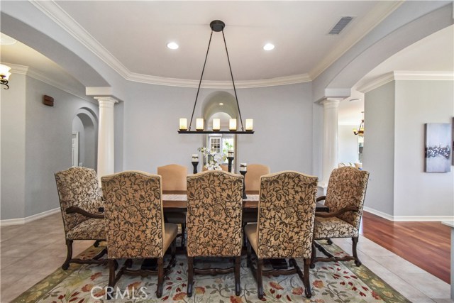 Formal Dining Room is ideal for large dinner parties.