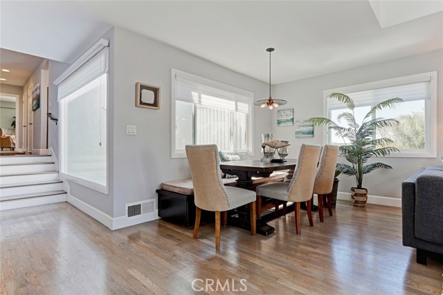 Spacious and bright dining area.