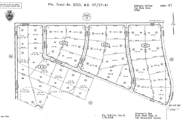 Detail Gallery Image 1 of 1 For 8223 Tract 0460411080000 Apn, Adelanto,  CA 51001 - – Beds | – Baths