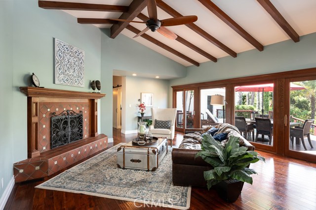 12' vaulted ceilings with wall to wall windows to bring the outdoors in.