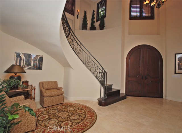 Dramatic two-story front entry