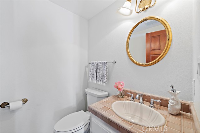 Guest bathroom off of family room