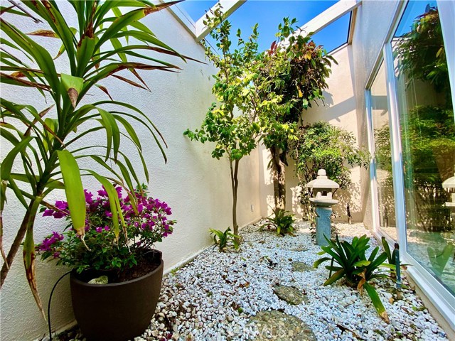 Private Zen Garden area off Entry Way