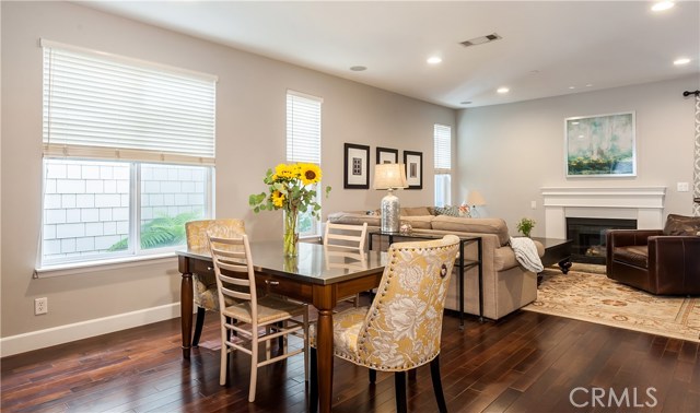 The spacious open floor plan affords room for a dining and living area.