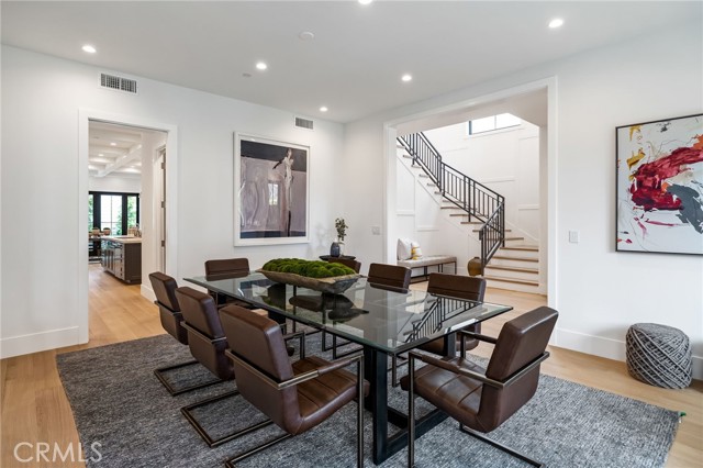 Dining area and adjoining butler's pantry perfectly dovetais with the kitchen