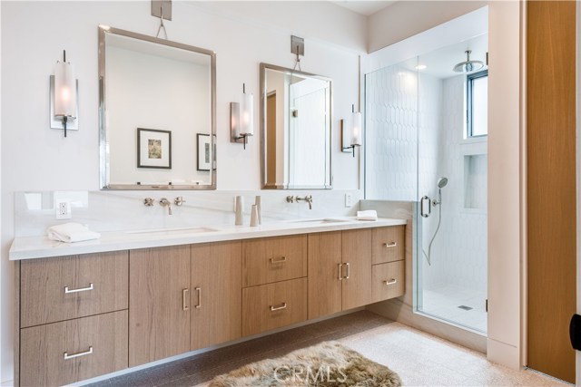 Large, spa-like master bath with walk-in rain shower