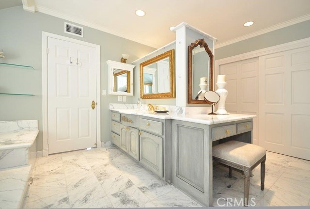 Master Bathroom with His and Hers Vanity Area