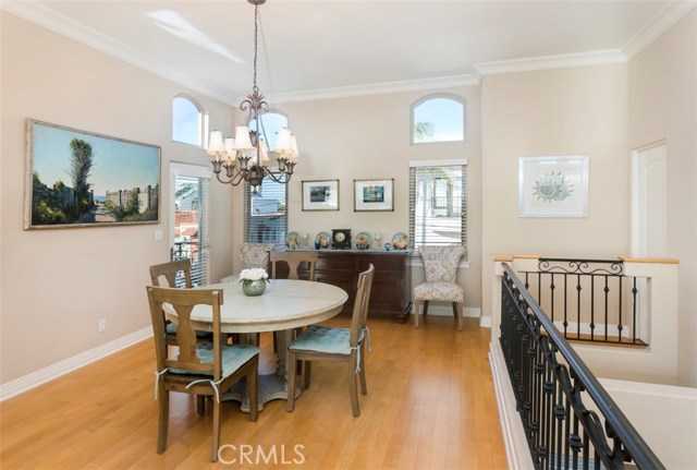 Dining area on 3rd level of home