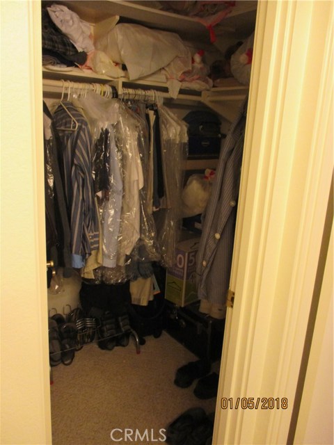 Walk-in closet in main bath area.