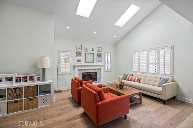 Vaulted ceilings with skylights