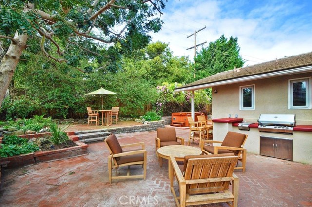 Back patio and grill