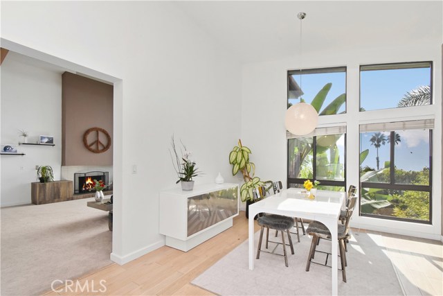 In kitchen dining area with views, views, views.