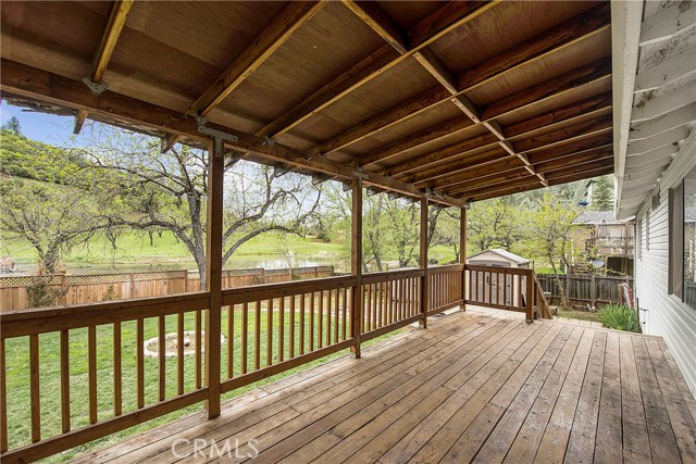 Large covered deck off the dining area