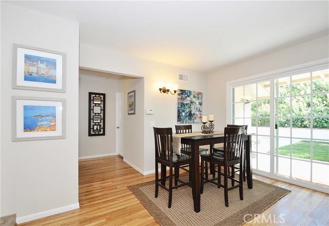 Family Dining Area with easy access to the private backyard.