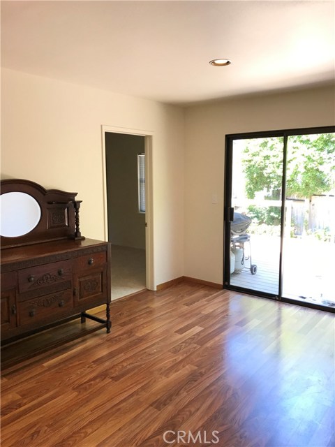 Dining room with sliders to rear yard deck