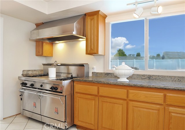 Kitchen over looking pool