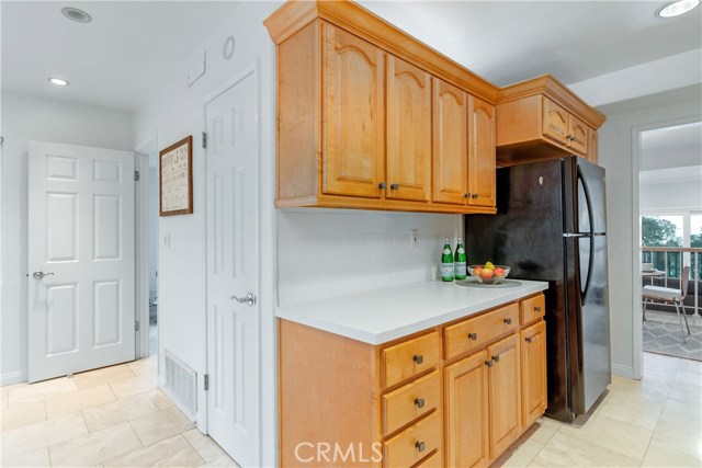Extra counter space is always a good thing!  So much storage in this kitchen!