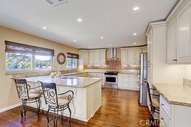 An abundance of counter space and an extra prep sink An abundance of counter space and an extra prep sink