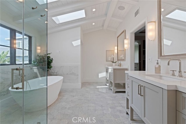 Master Bathroom with tub and shower