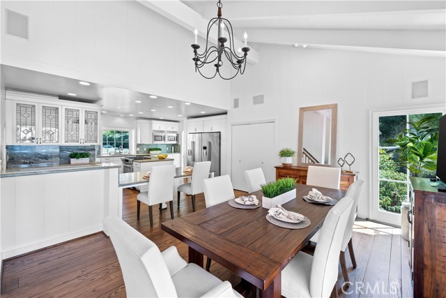 Dining area and kitchen