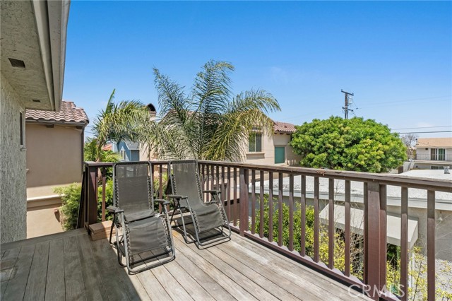 Upstairs unit patio decking