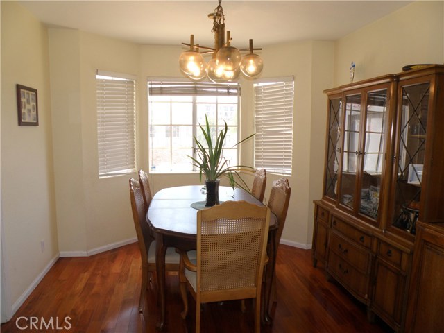 Formal dining room with cherrywood floors