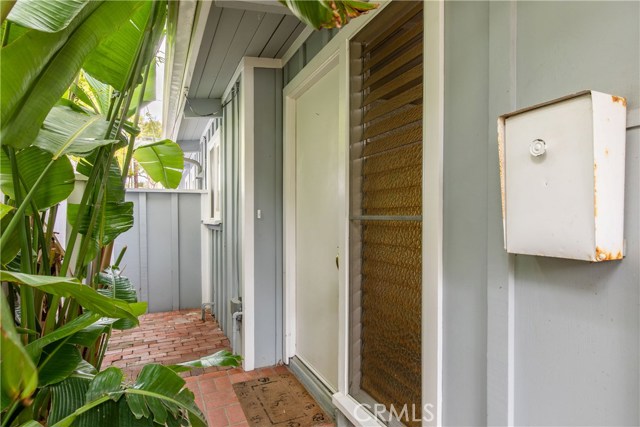 Front door, walkway.