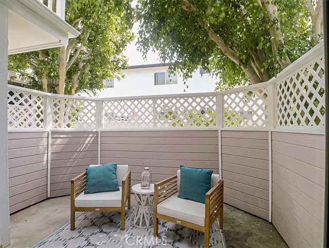 Private patio adjoining to master bedroom