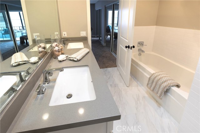 Another view of Master Bath showing tub