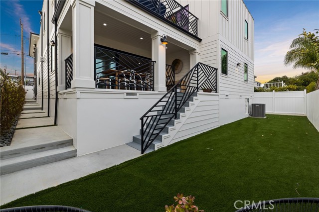 Eco - Friendly Grass in the Private Back Yard