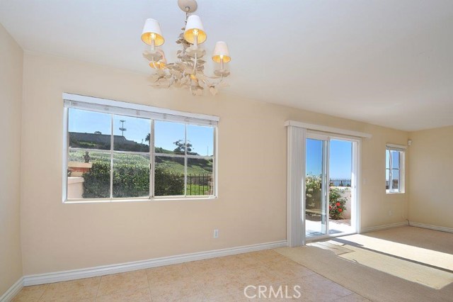 Dining area looking toward living room and back patio