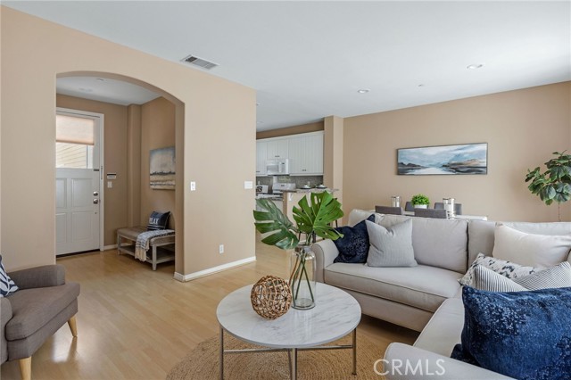 Looking from living room into the entry