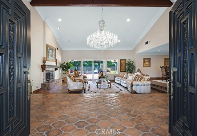 Double Door Entrance to Living Area