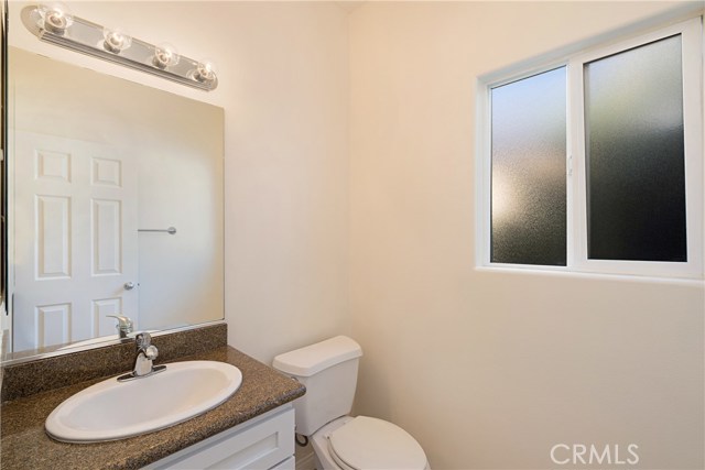 Upstairs powder room