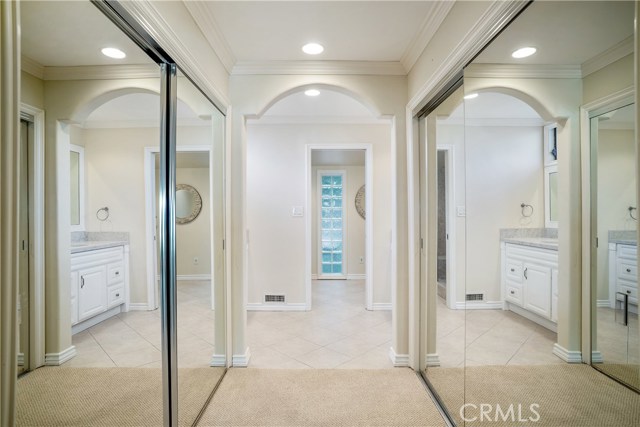 Closets, then vanity, then master shower