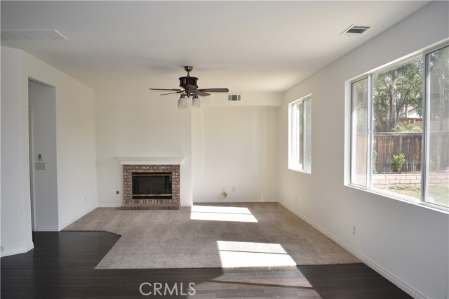 living room with fireplace