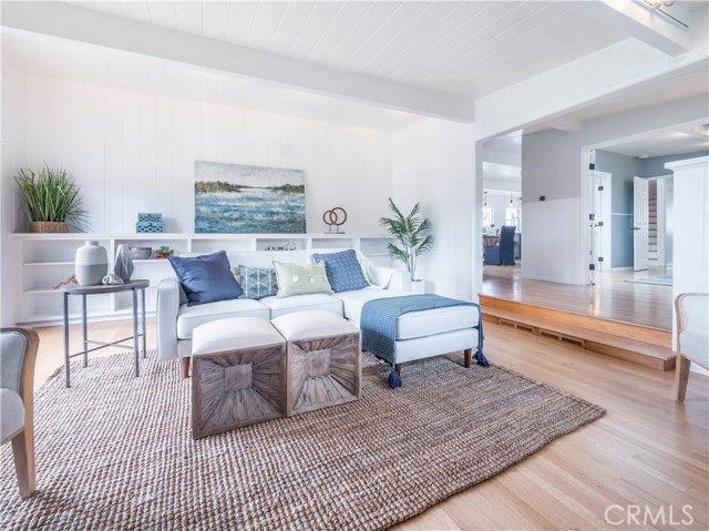 Living room with built ins