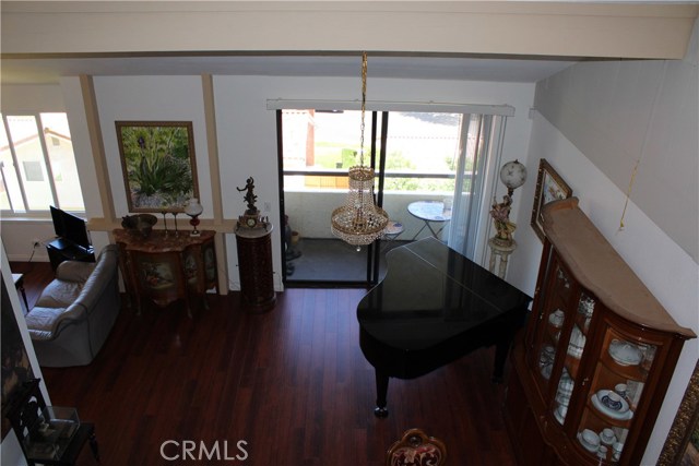 Living room view from upstairs den