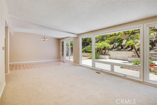 Bright and airy feel in this open concept dining/living room.