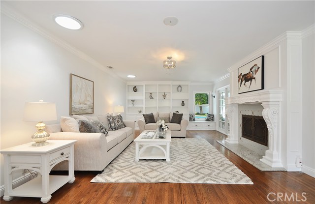 Living room with hardwood flooring