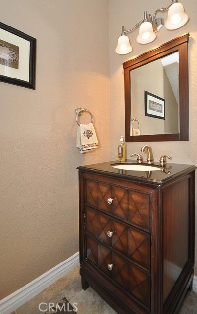 Powder room off entry