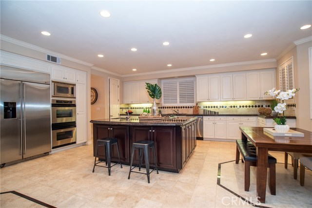 view from family room to the kitchen area looking west!