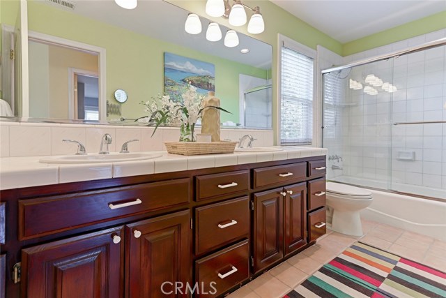 2nd Floor Hallway Full Bathroom with Dual Sink Countertop