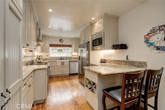 Remodeled kitchen with breakfast bar
