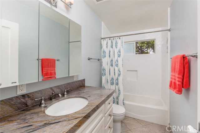 Bathroom with quartz countertops